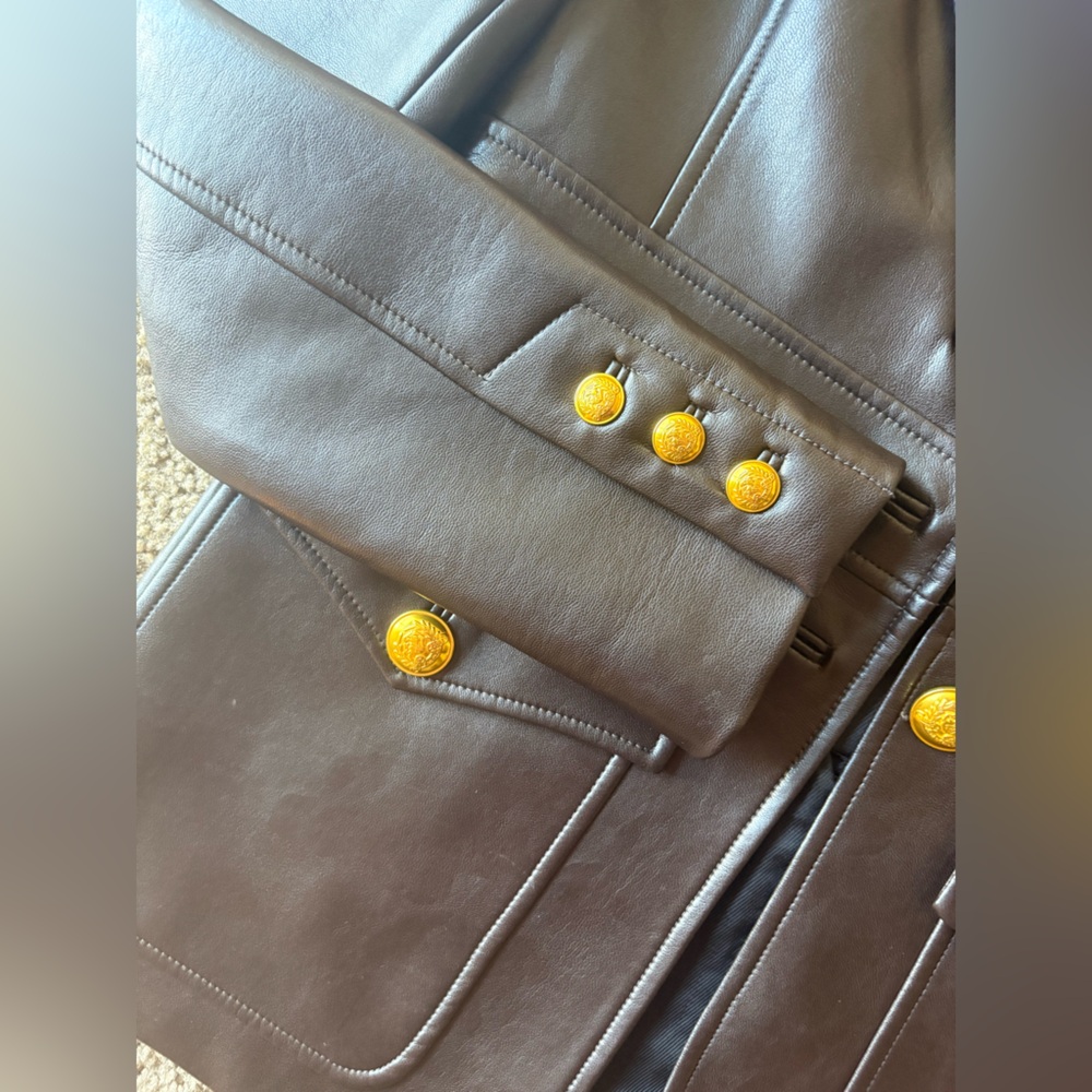 A.L.C. Dark brown faux leather blazer - Picture 7 of 10